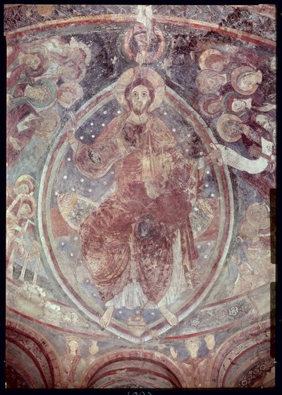 来自后殿的Christ Pantocrator 作者 法语学校